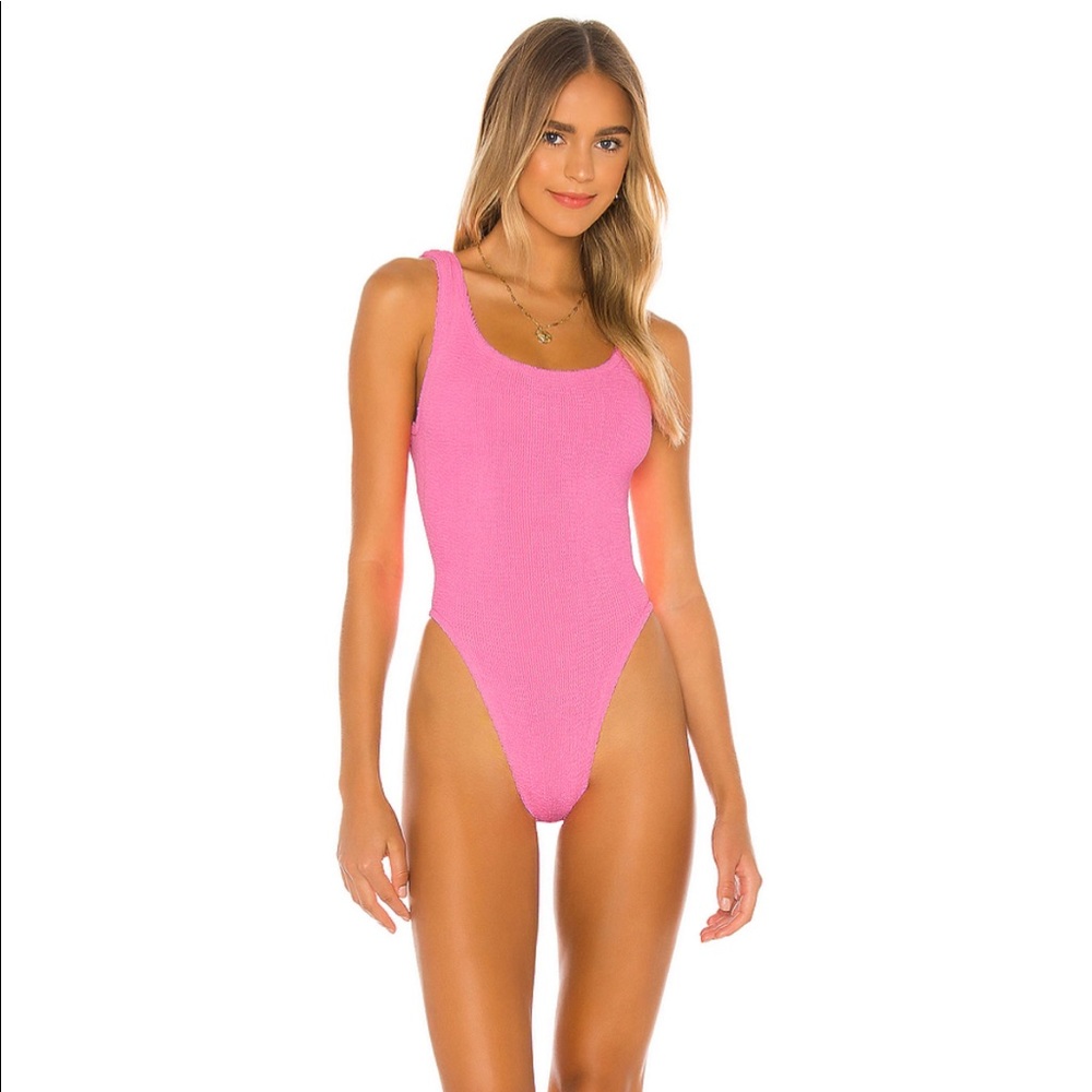 Hunza G Pink One Piece Swimsuit